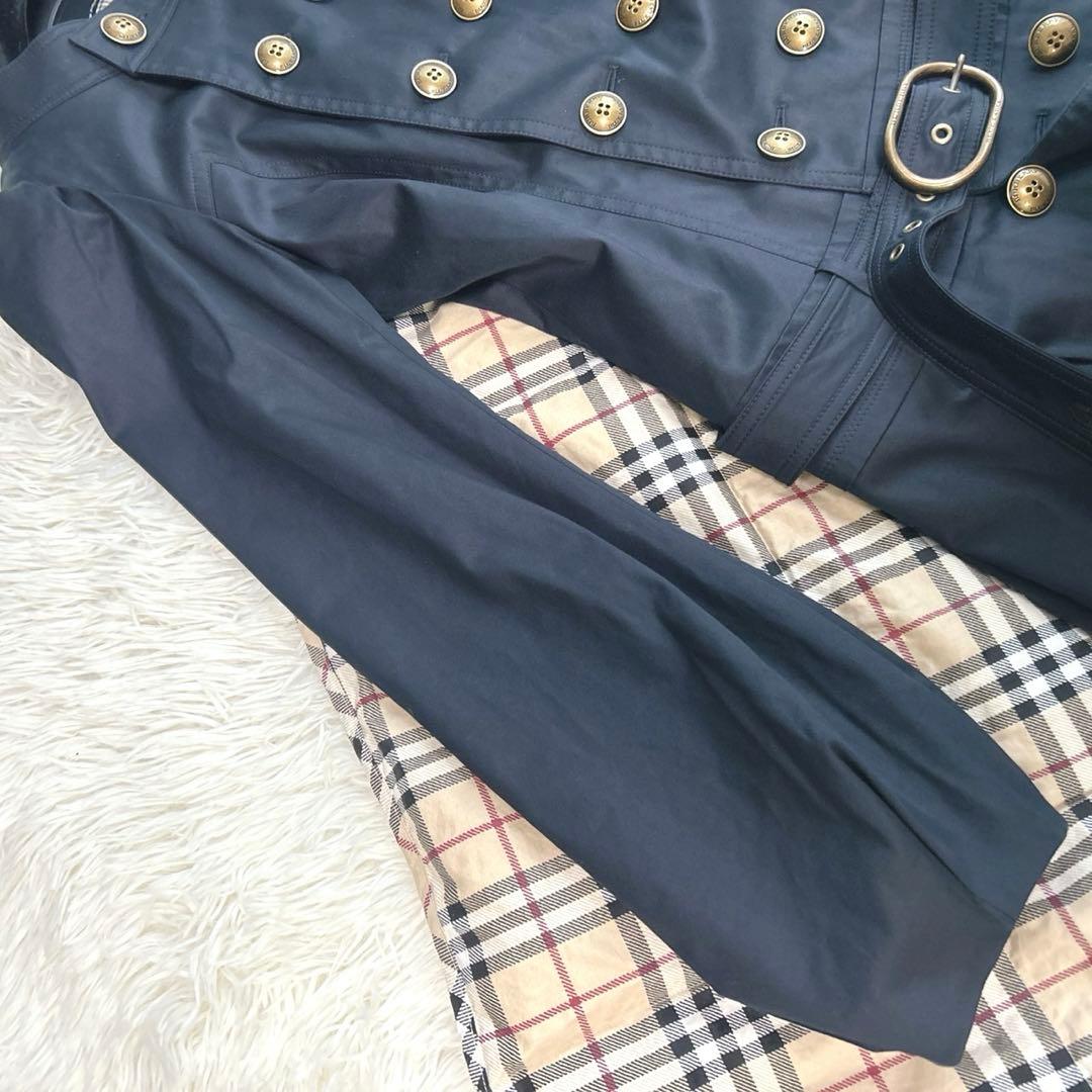 極美品✨希少✨バーバリーブルーレーベル　ナポレオンコート ノバチェック　金ボタン