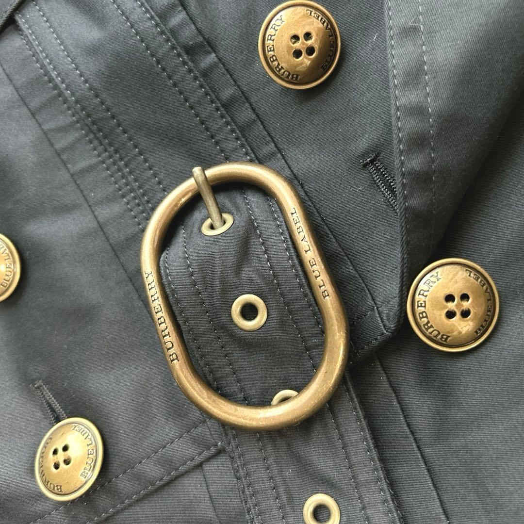 極美品✨希少✨バーバリーブルーレーベル　ナポレオンコート ノバチェック　金ボタン