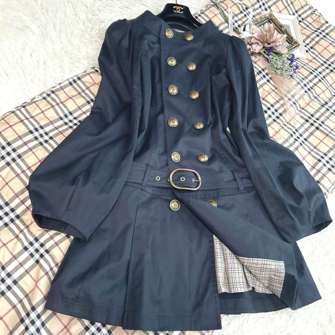 極美品✨希少✨バーバリーブルーレーベル　ナポレオンコート ノバチェック　金ボタン