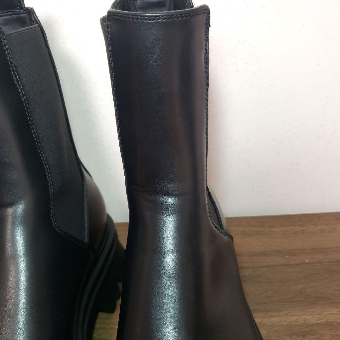 ZARA チャンキーチェルシー サイドゴアブーツ 27cm 厚底