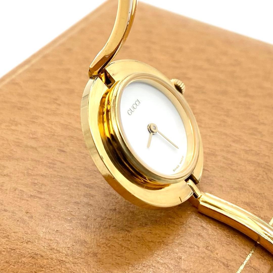 ヒース　良品☆稼働　グッチ　チェンジベゼル　新品電池　レディース腕時計
