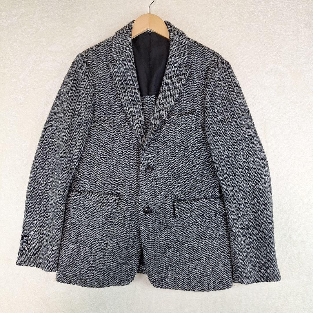 トゥモローランド　ハリスツイード　テーラードジャケット　ヘリンボーン　46