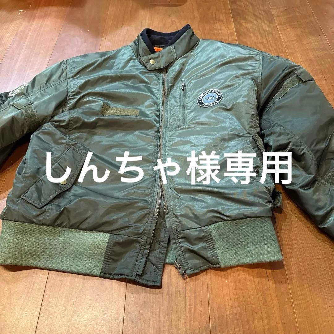 ROUGH&ROAD MA-1ジャケット オリーブグリーン