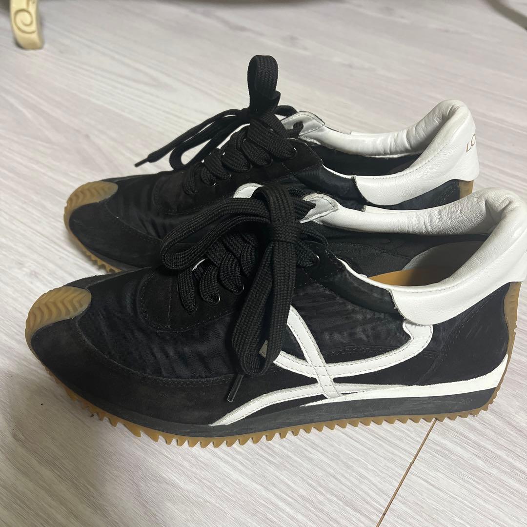 LOEWE スエード ナイロン スニーカー