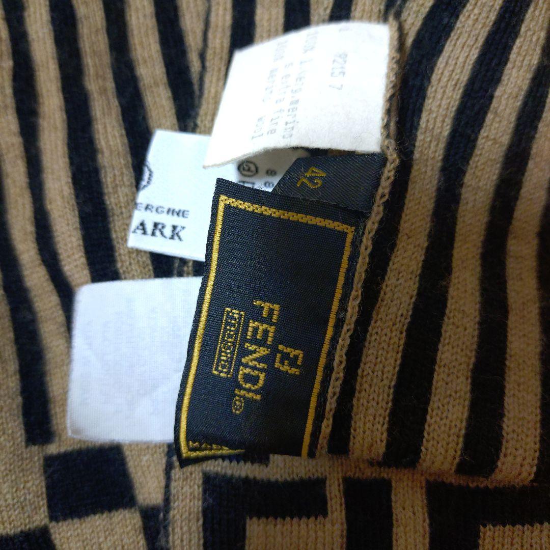 FENDI ストライプ ロゴマフラー 42