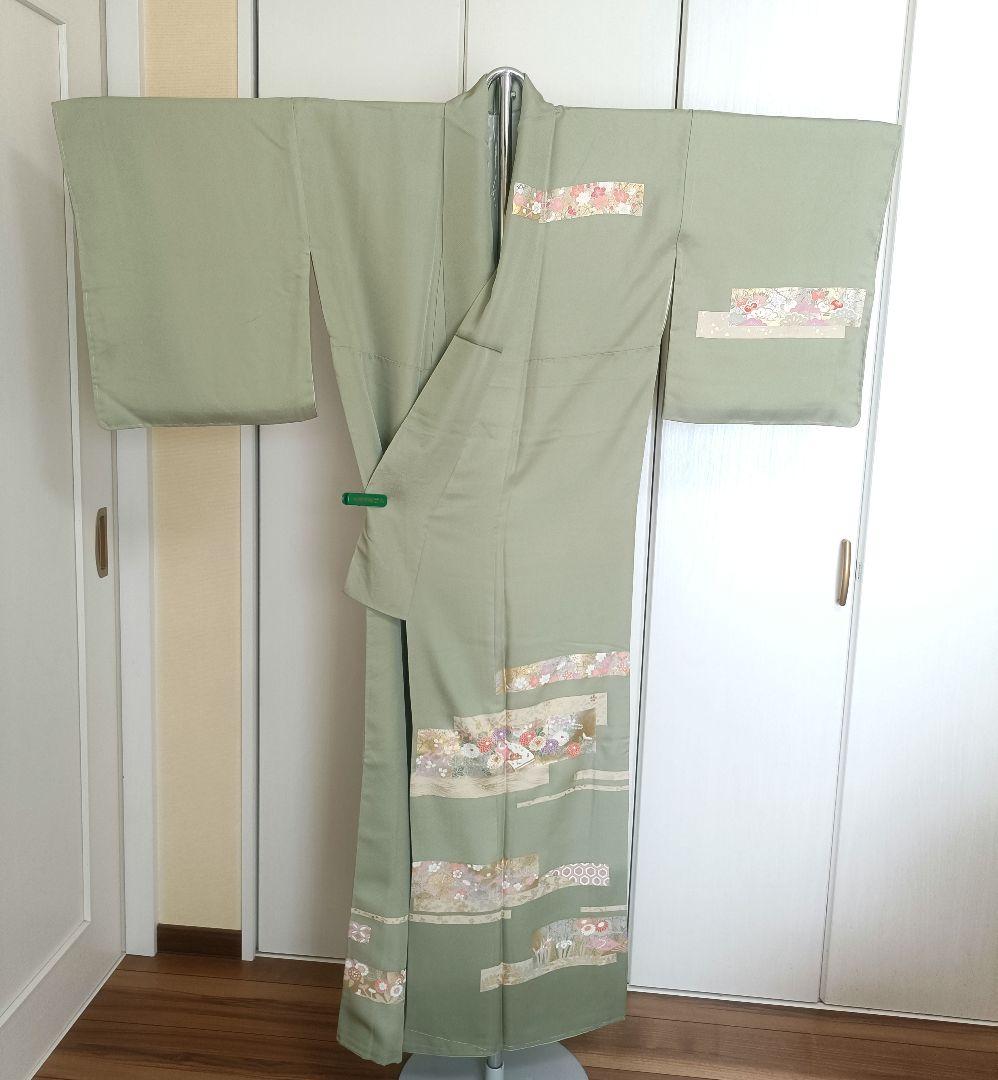 正絹訪問着　フルセット4点　裄68cm卒業式　入学式　宮参り　結婚式