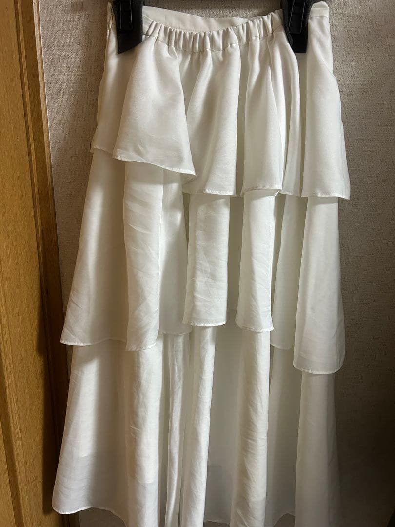 SNIDEL Sustainableニットカーデ×ティアードスカートセット