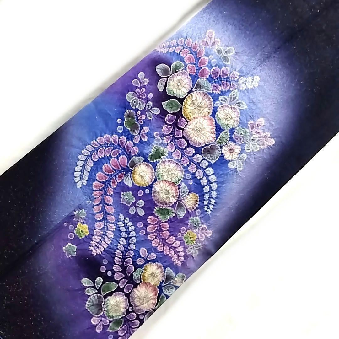 辻ヶ花 付下げ セット 金通し 絞り 辻が花 セット 袋帯 紺 青 辻ケ花