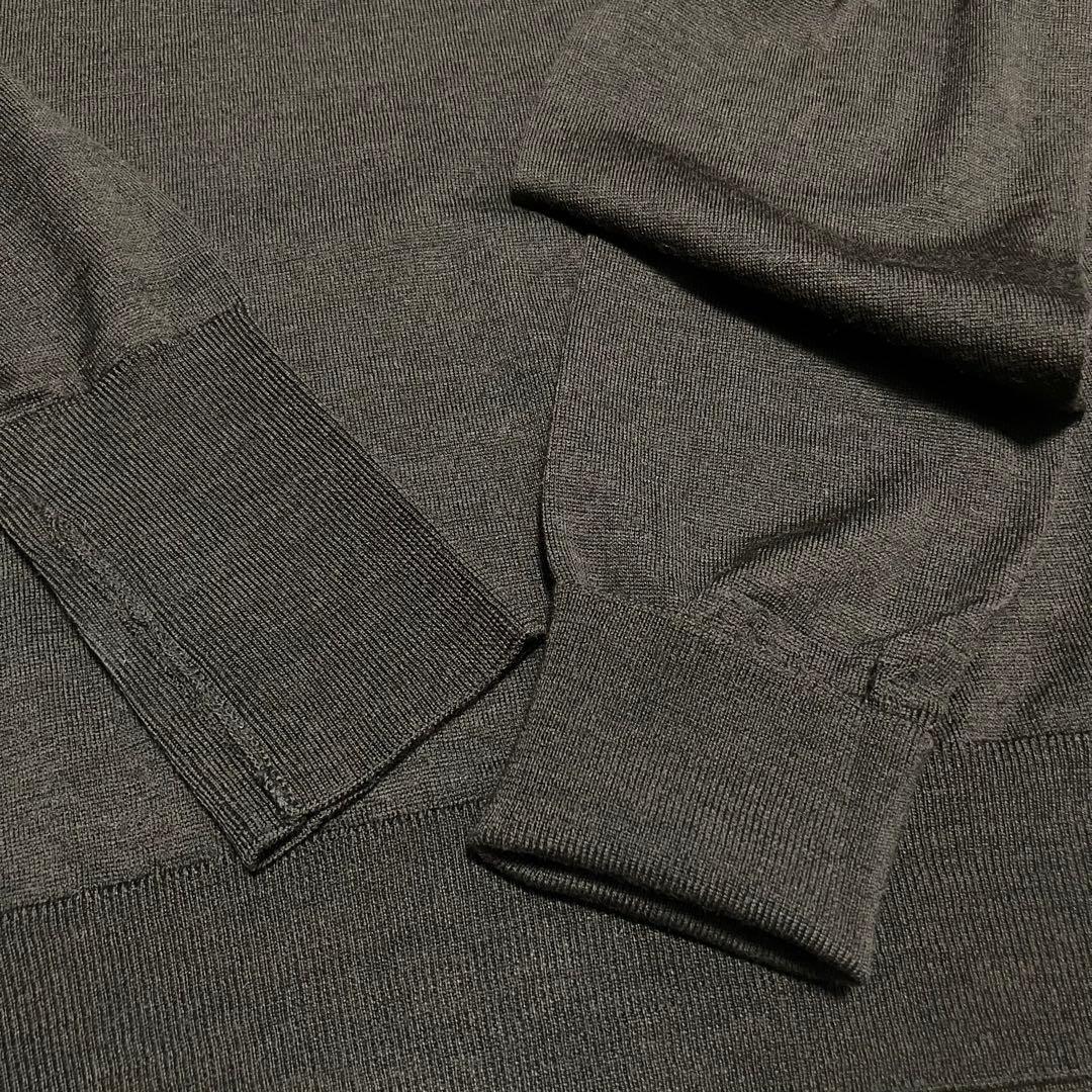 【冬も春も‼️定番ジョンスメ】30Gメリノウールポロ・メランジブラウン・S