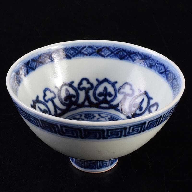 Big Chef　中国　大明宣徳年製　青花蓮子碗　C　7759E