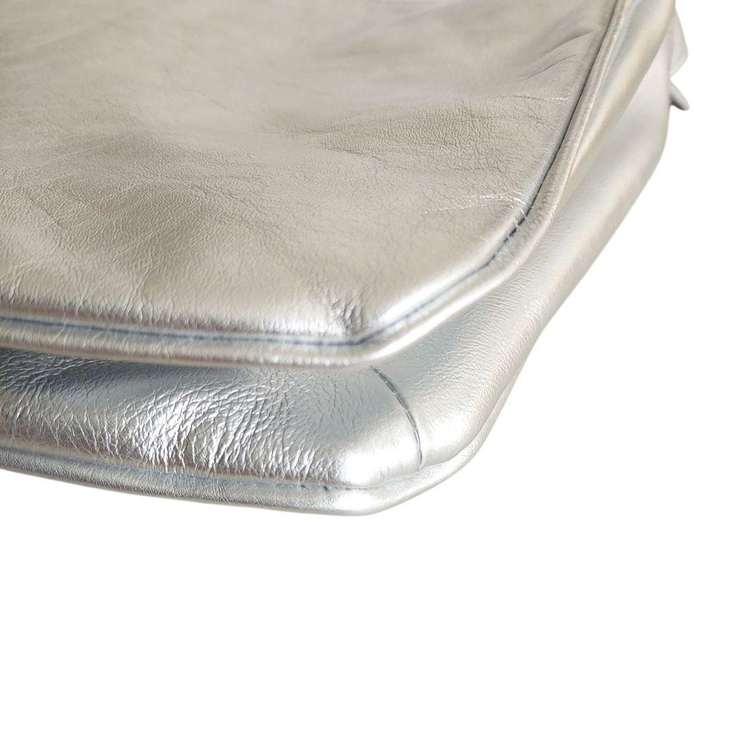 極美品✨ear PAPILLONNER　 スワローマチショルダー　本革 シルバー