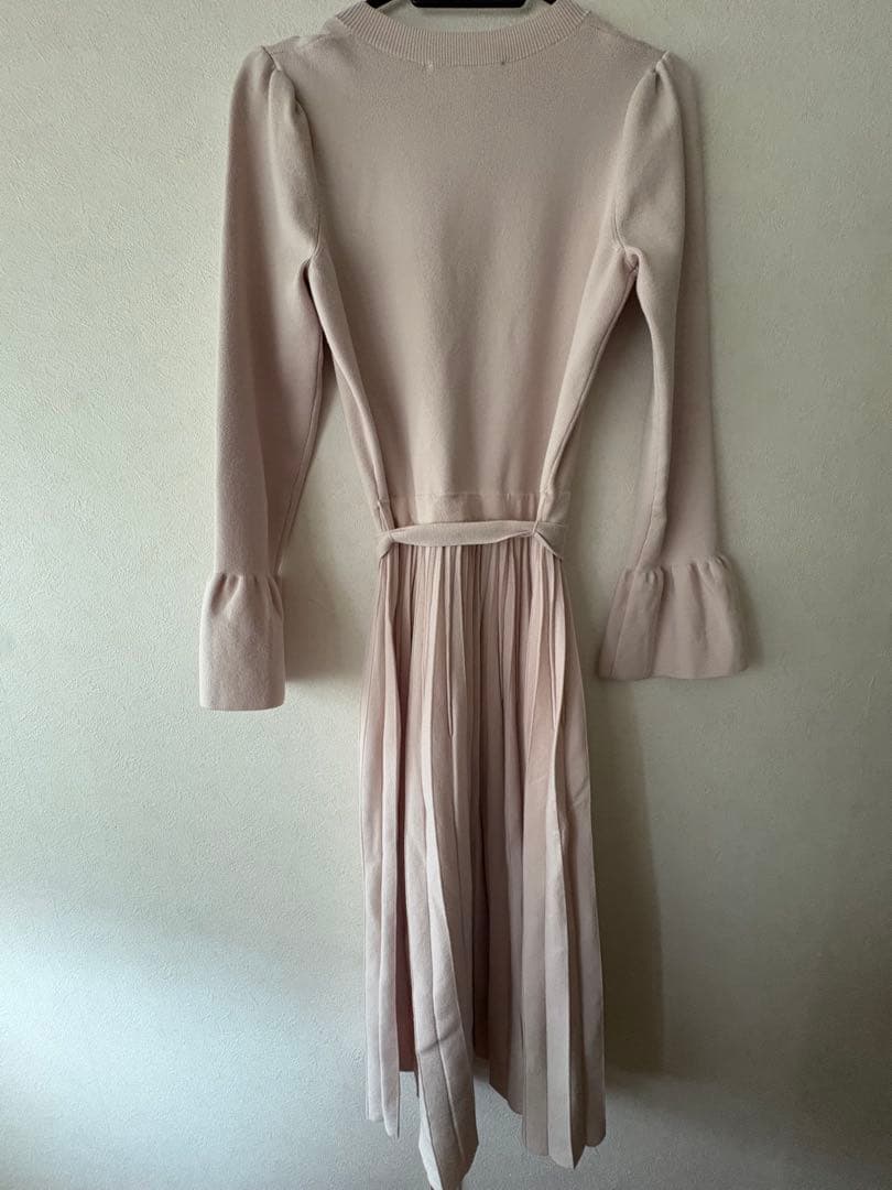 Premium スプリングニットドレス　ピンク　36
