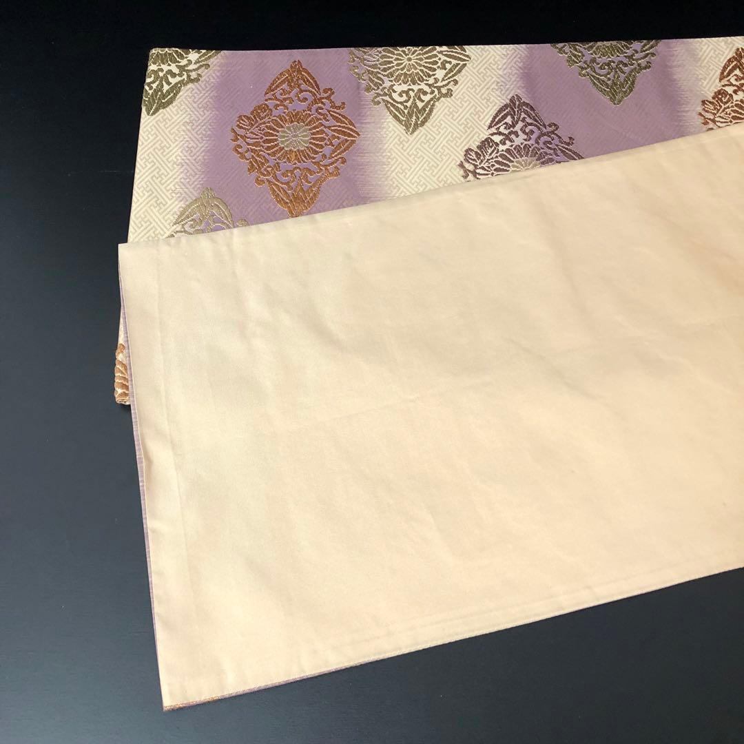 SO-760 袋帯 六通 正絹 紗綾形 花菱 グラデーション フォーマル