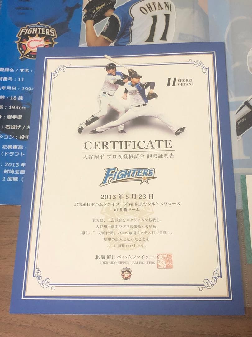 【ダマック】大谷翔平　プロ初登板試合半券＋α ルーキー