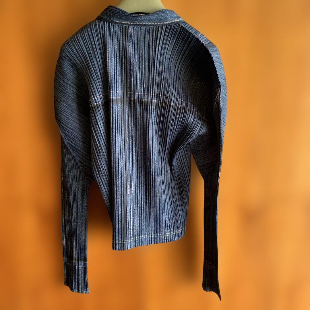 PLEATS PLEASE フリンジ付きGジャン・パンツセット