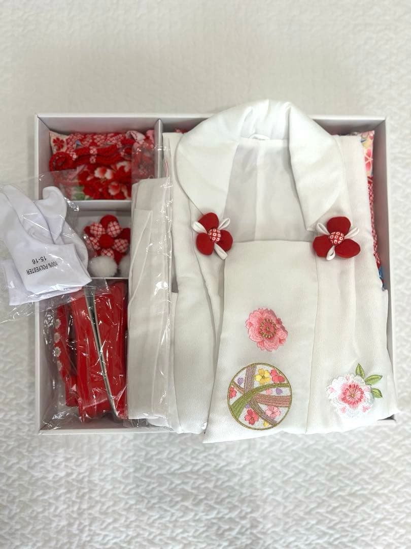 美品　花ひめ　七五三3歳　被布フルセット