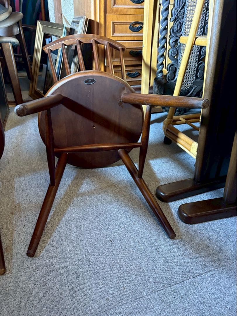 秋田木工 ヴィンテージ ウィンザーチェア ペア 曲木 国産名作 当時物 廃盤品