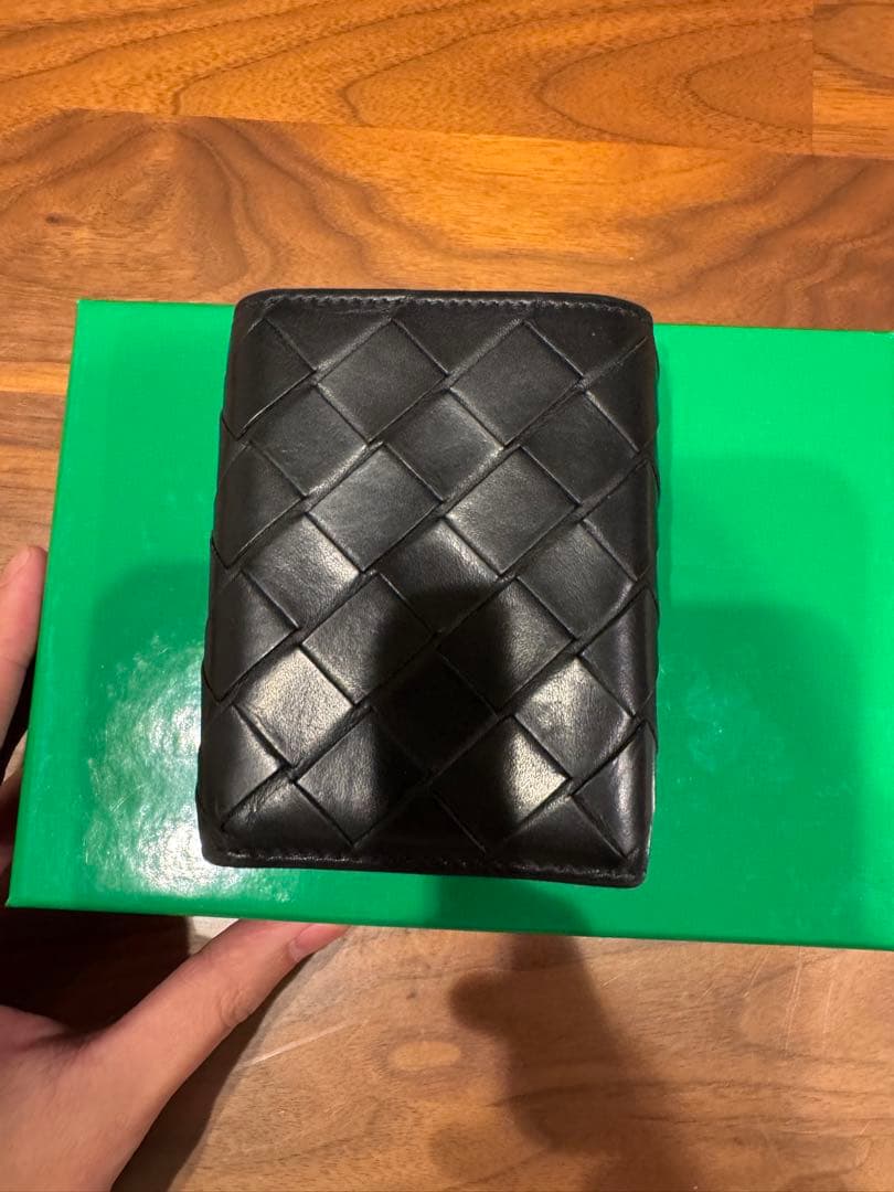 BOTTEGA VENETA 三つ折り財布 イントレチャート 黒