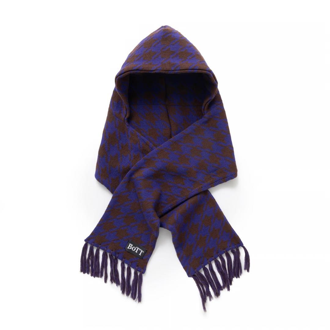 【新品未使用】BOTT Houndstooth Hooded Scarf