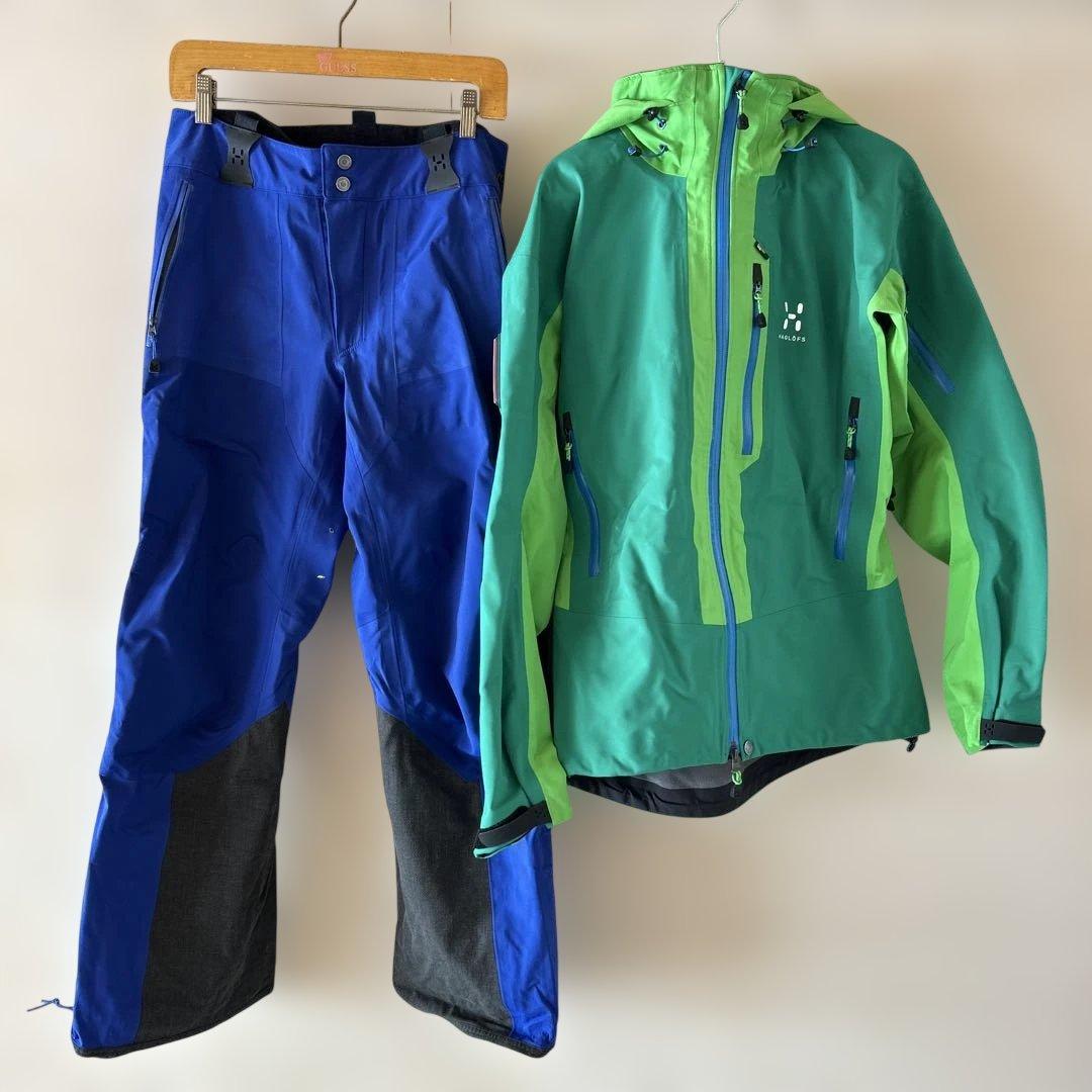HAGLOFS スキーウェア 緑/青 防水性　Mサイズ　GORE-TEX