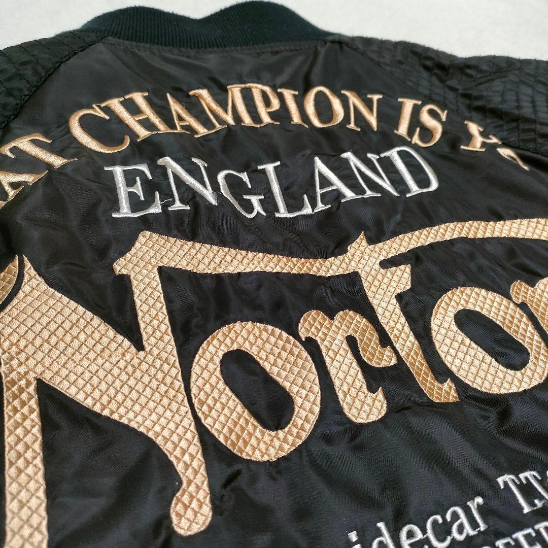 【✨極美品✨】Norton　ノートン◎刺繍MA-1　ブラック　M