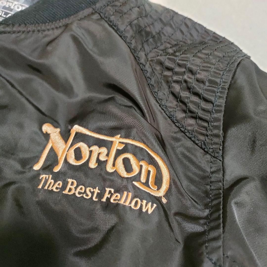 【✨極美品✨】Norton　ノートン◎刺繍MA-1　ブラック　M