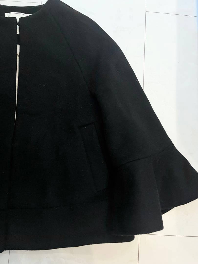 ジャケット・アウター Convertible Faux Fur Tippet Coat Black