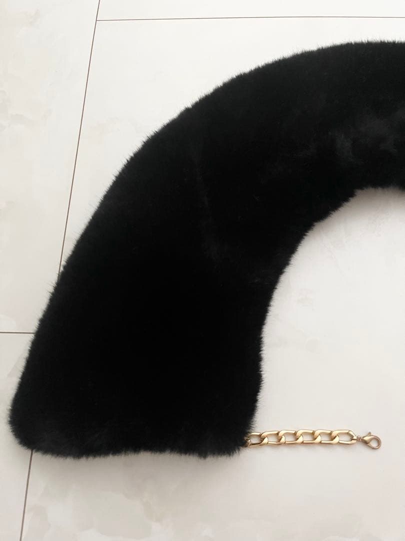 ジャケット・アウター Convertible Faux Fur Tippet Coat Black