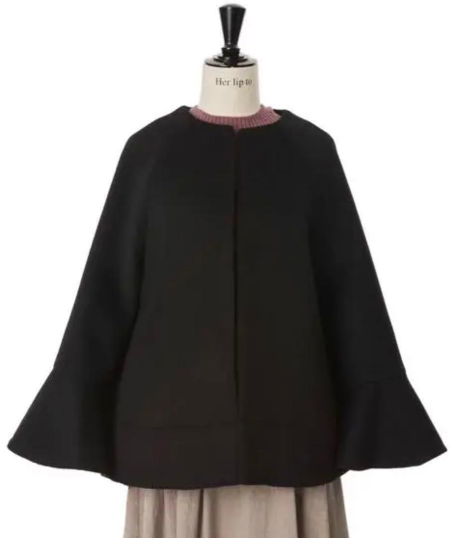 ジャケット・アウター Convertible Faux Fur Tippet Coat Black