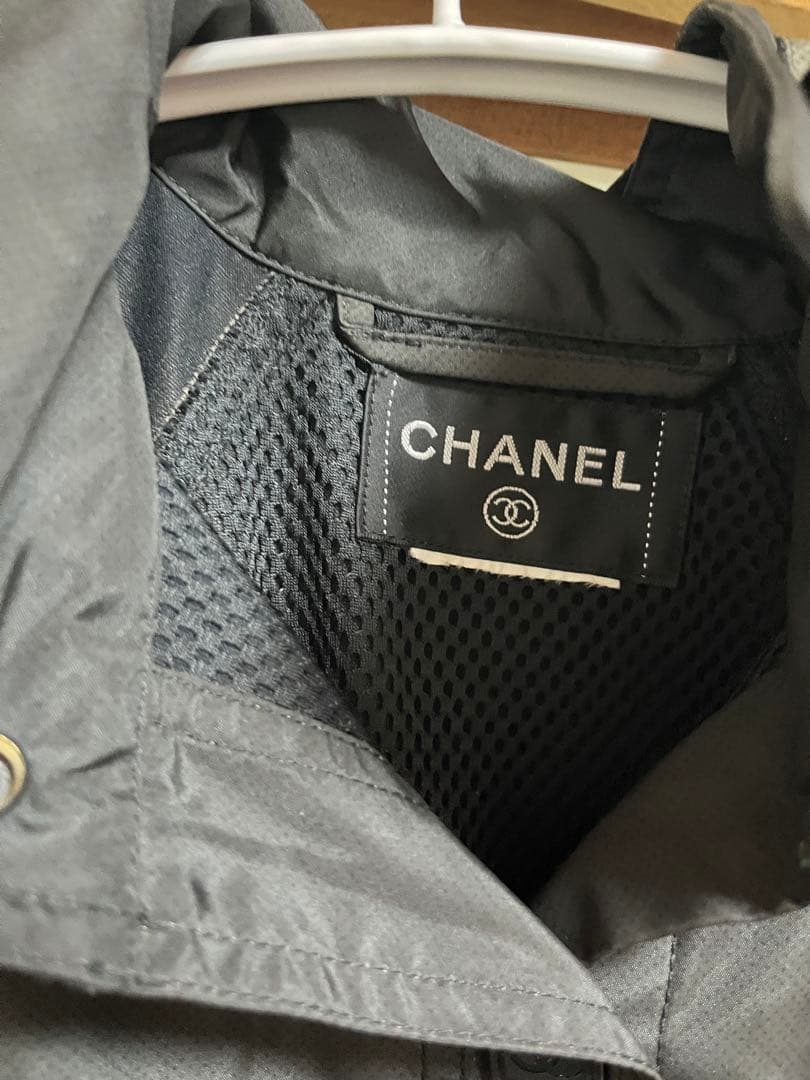 CHANEL フード付きグレー トレンチコート 希少 レインコート