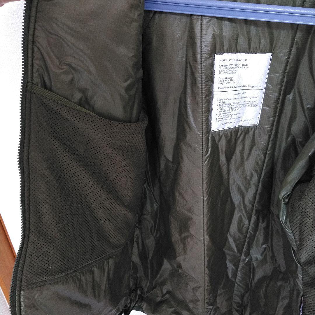希少40エヌハリウッドecwcsハッピージャケットL深緑プリマロフトLEVEL7