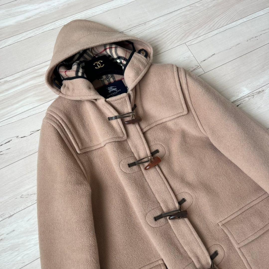 バーバリーロンドン　ノバチェック ロングダッフルコート　英国製　ダブルフェイス