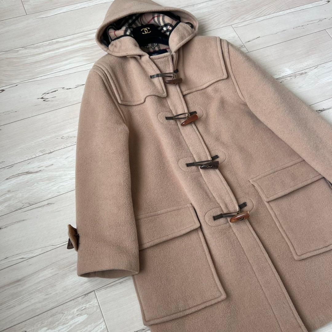 バーバリーロンドン　ノバチェック ロングダッフルコート　英国製　ダブルフェイス