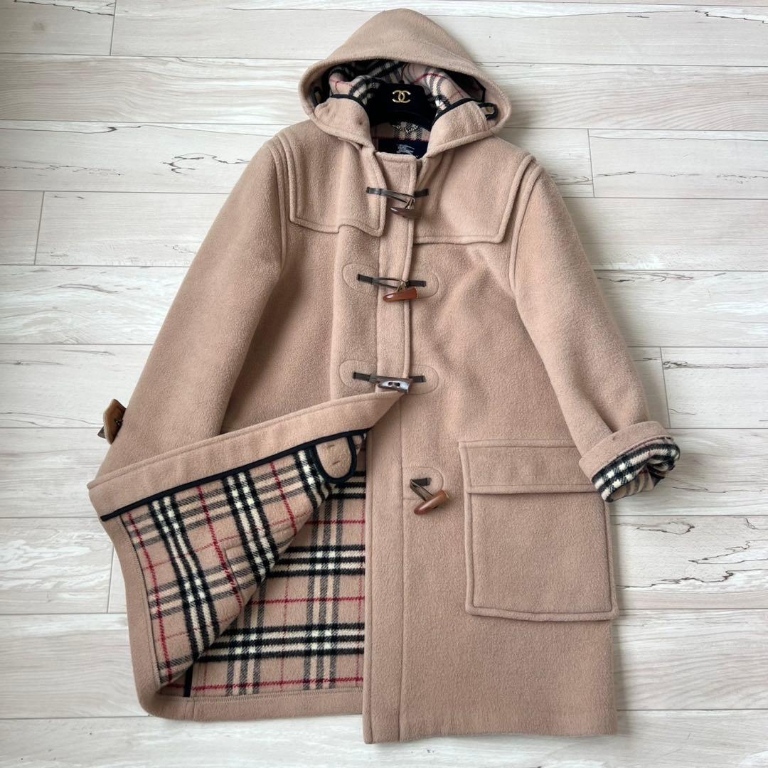 バーバリーロンドン　ノバチェック ロングダッフルコート　英国製　ダブルフェイス