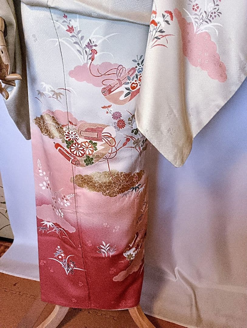 [三松]★金彩♥訪問着♡重ね襟付 【うさぴょん】