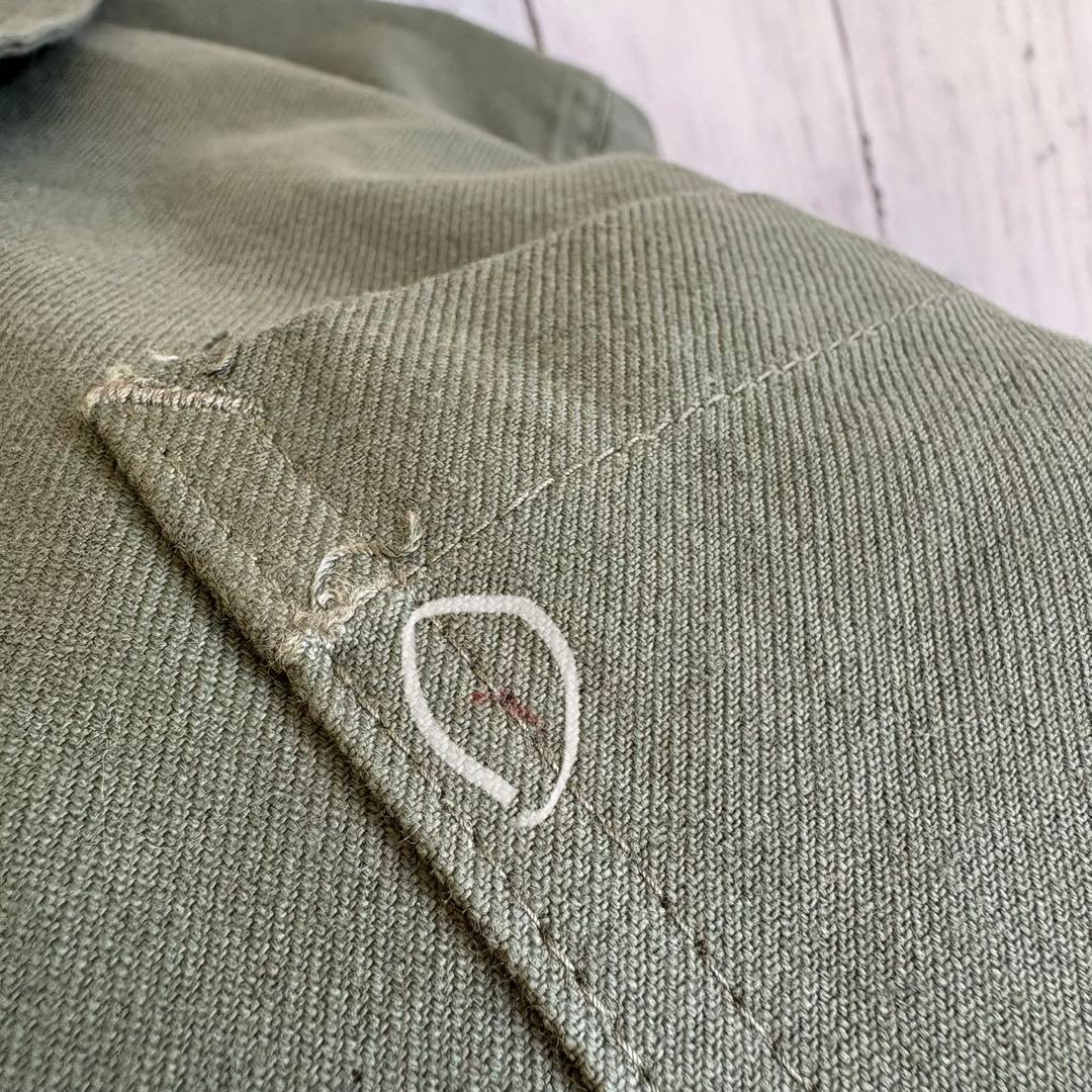 60s フレンチ ホスピタル カバーオール ワークジャケット ユーロワーク L