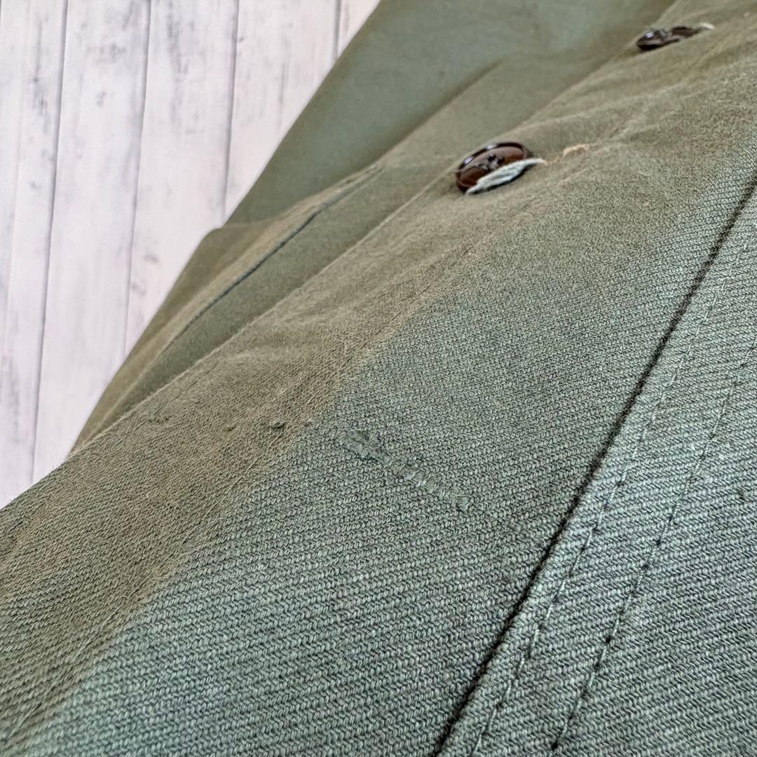 60s フレンチ ホスピタル カバーオール ワークジャケット ユーロワーク L