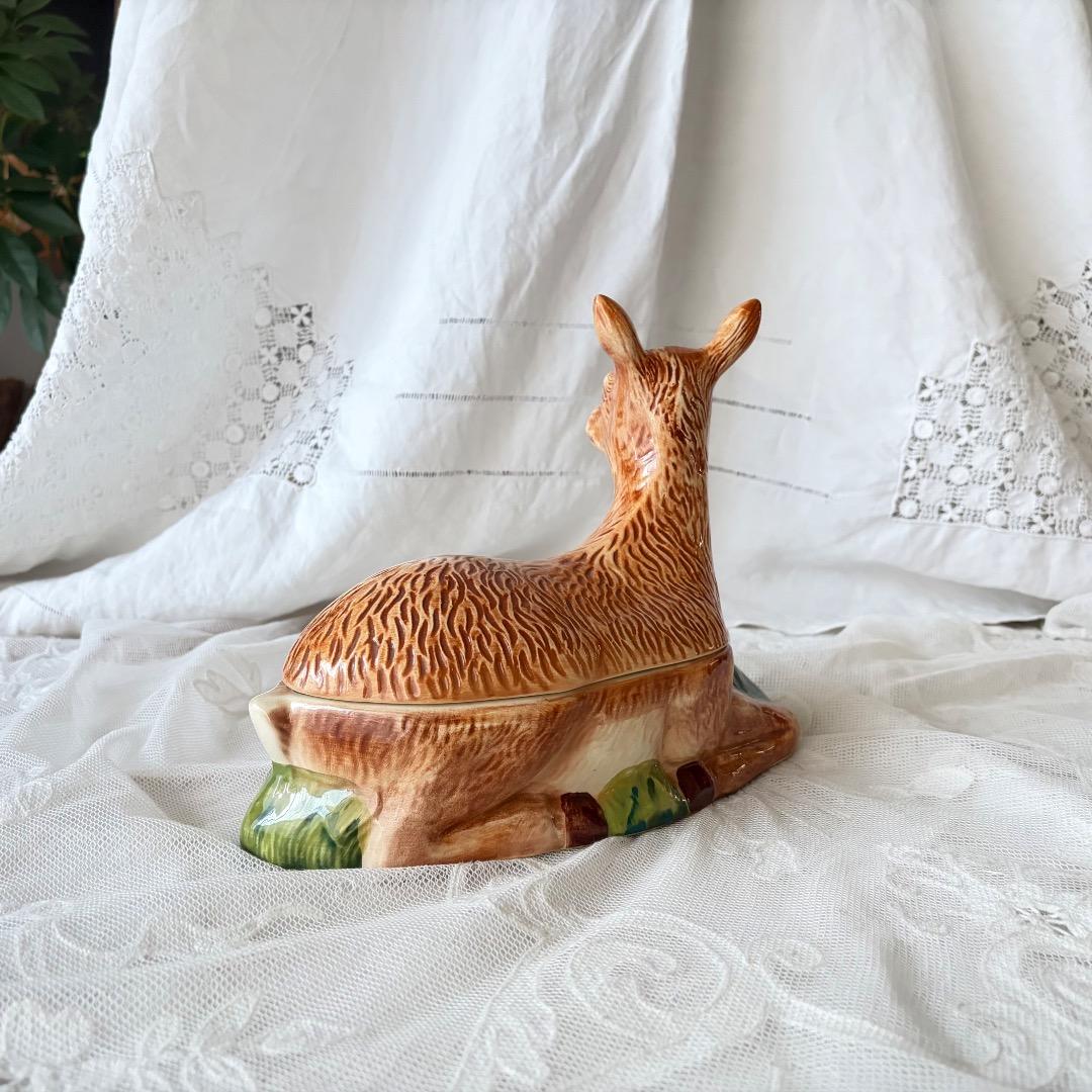 専用　美品フランスアンティーク　鹿　テリーヌポット　Michel Caugant