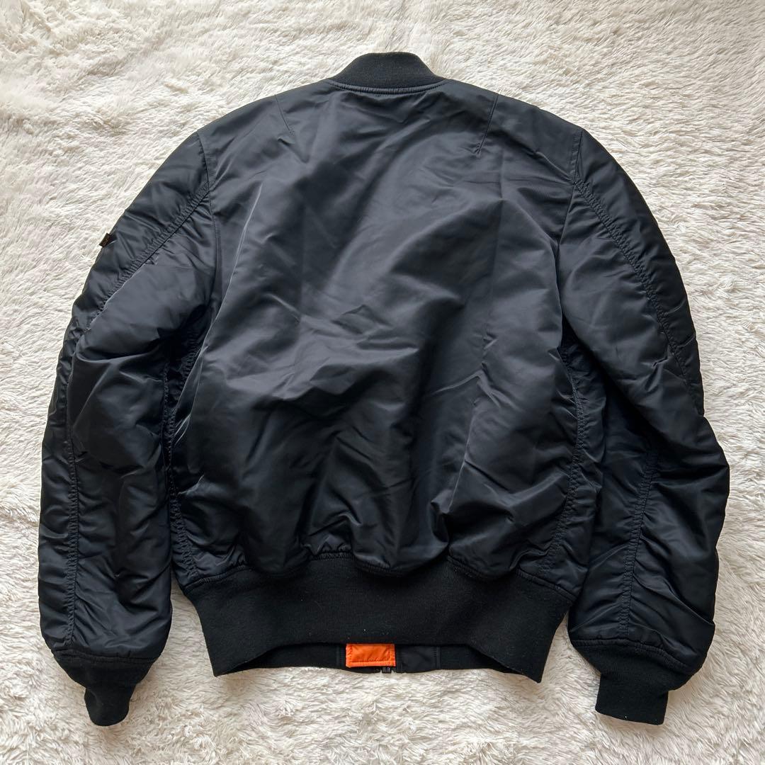 美品アルファインダストリーズ MA-1 フライトジャケット ブラック 黒 L