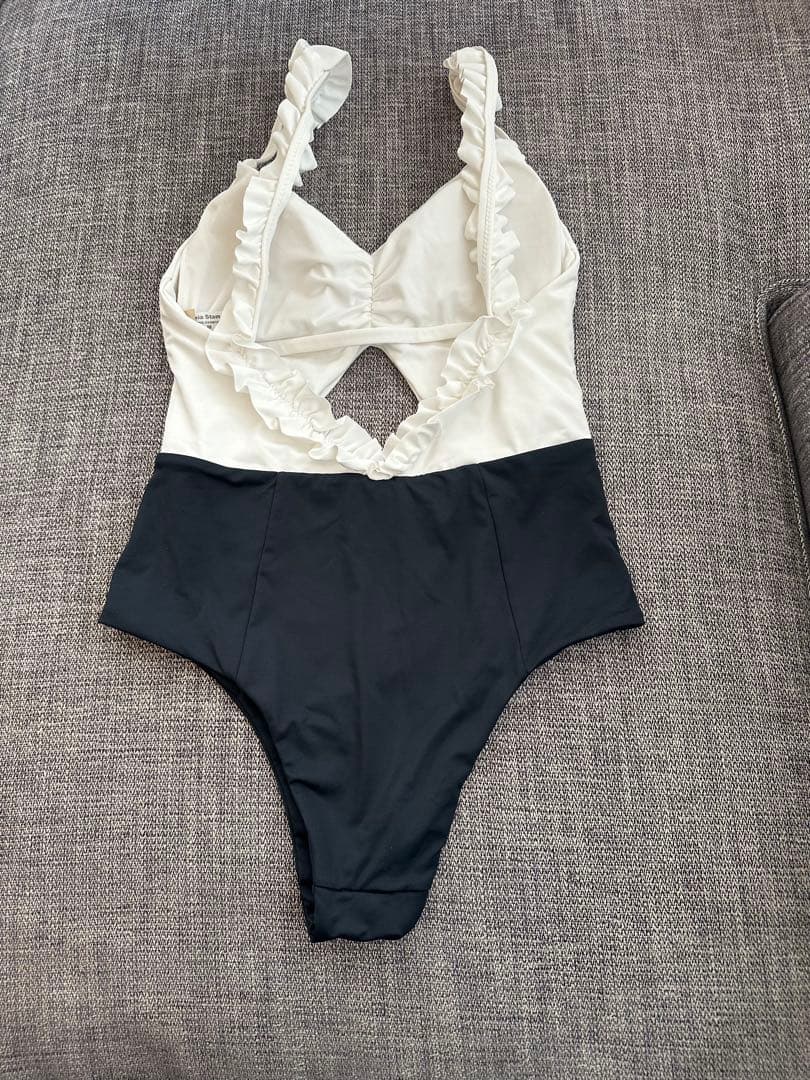 Alexia Stam ワンピース水着 M ホワイト・ブラック