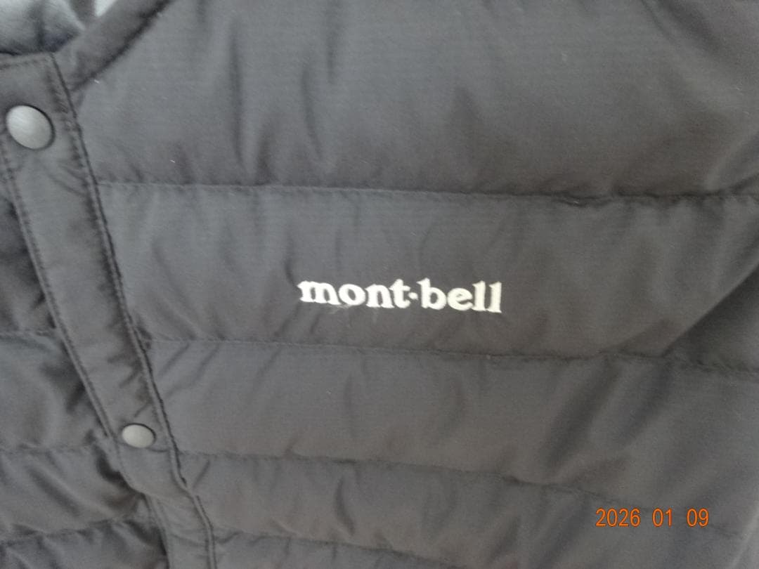 使用頻度少 モンベル スペリオダウン Vネックベスト L 品番1101672
