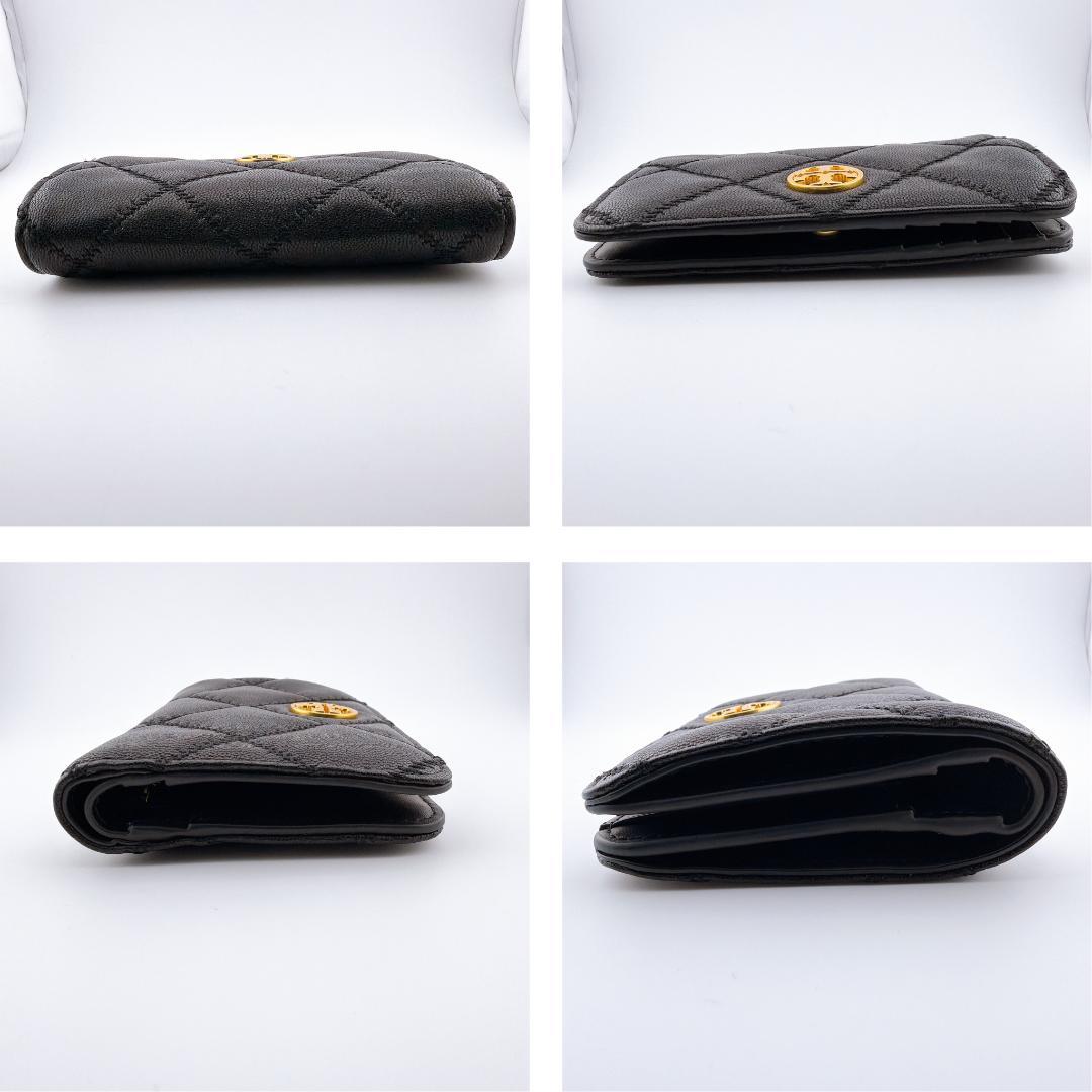 TORY BURCH（トリーバーチ） キルティング ウィラ二つ折り財布 ブラック