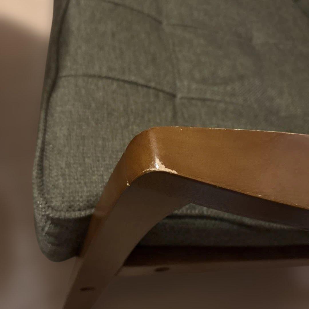 【ほぼ送料代】2人掛けソファ グリーン ブラウン アンティーク風