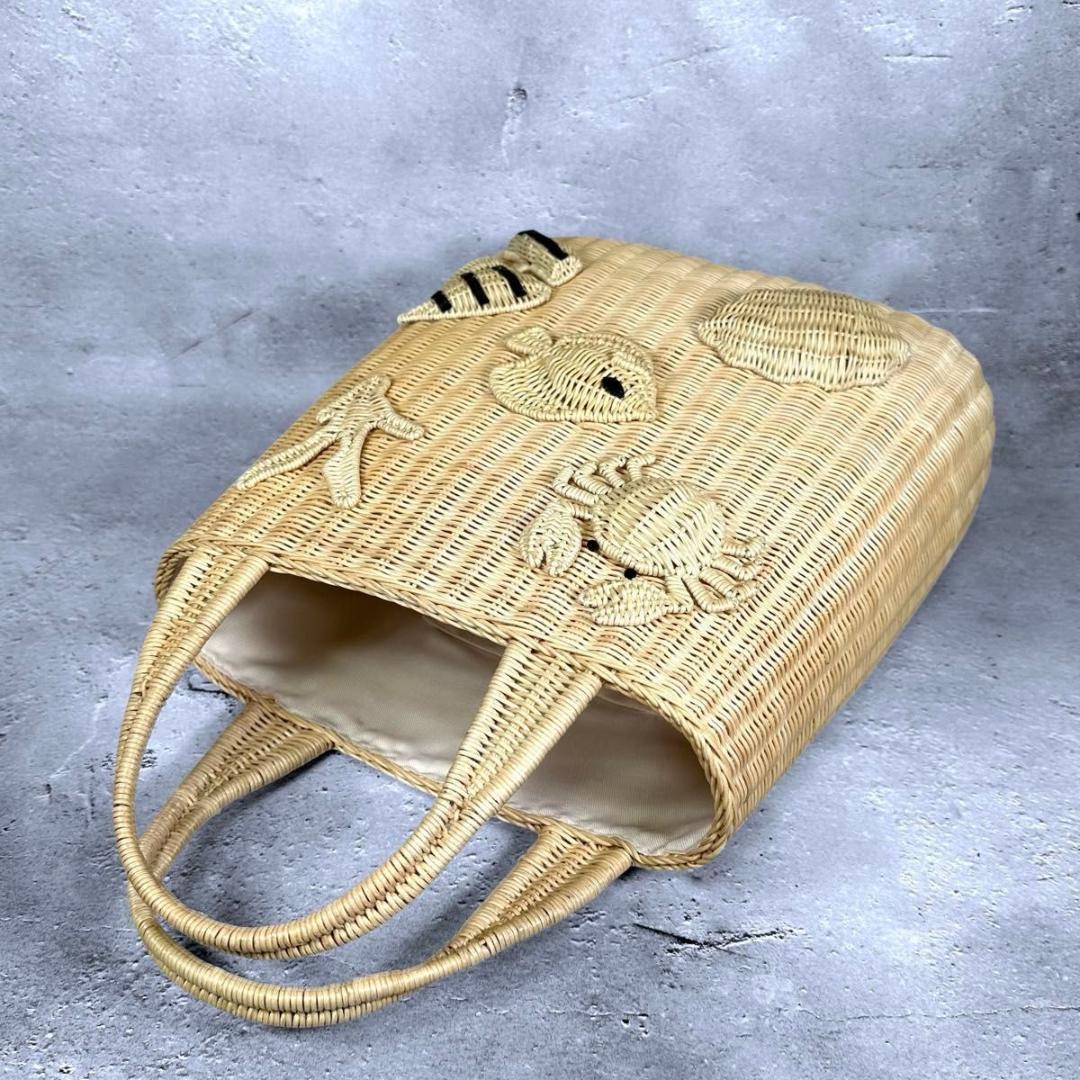 【未使用】SEVENTEN セブンテン マリンモチーフ ラタントート カゴバッグ