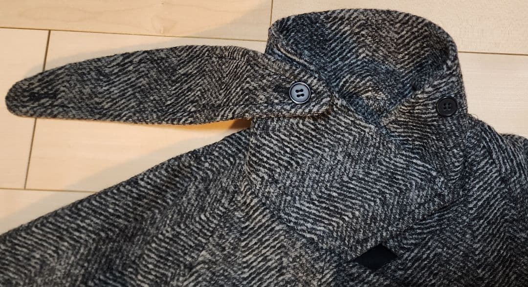 Spick&Span　Wスライバーヘリンボーンボリュームコート