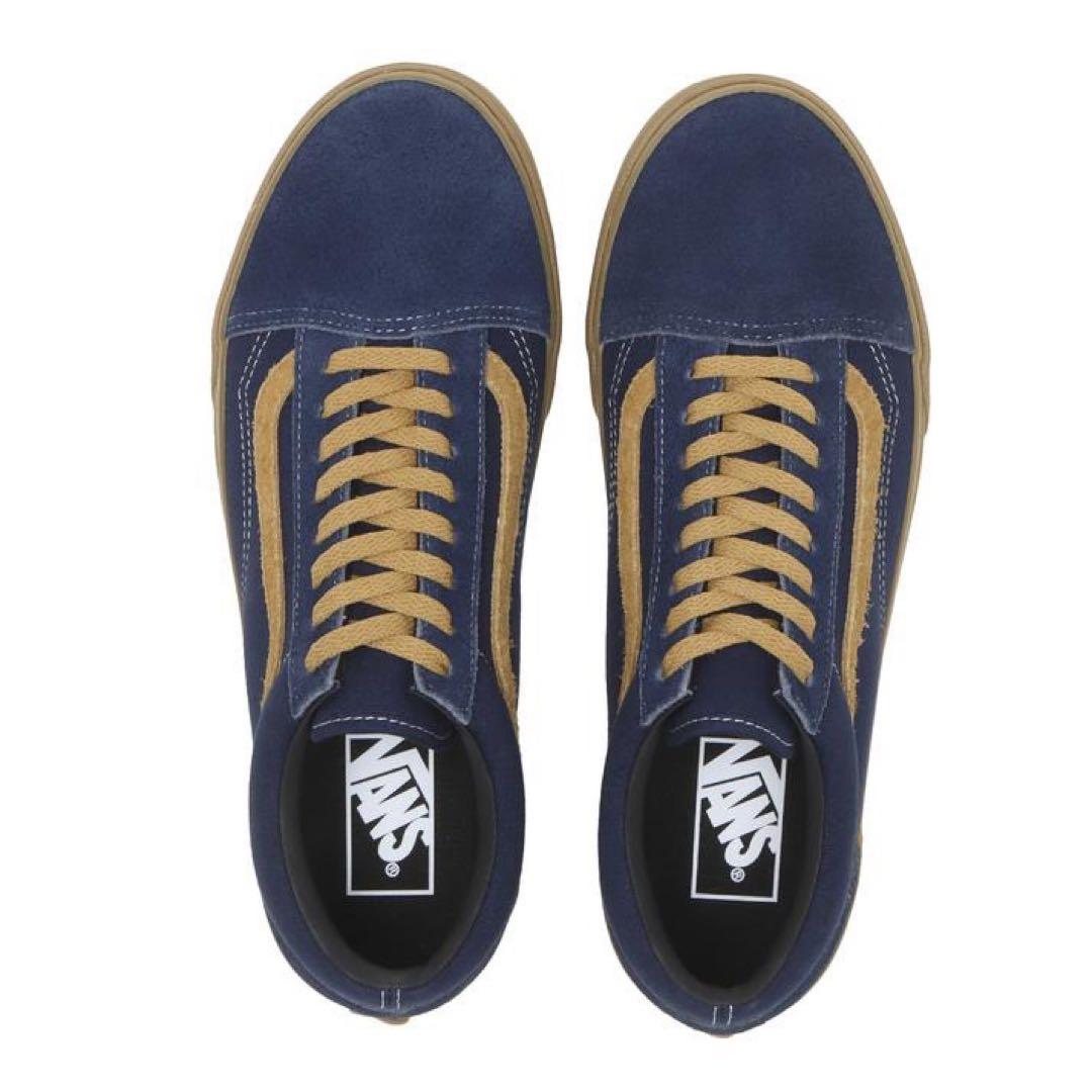VANS スニーカー　オールドスクール　ガムソール　ネイビー　23.5cm