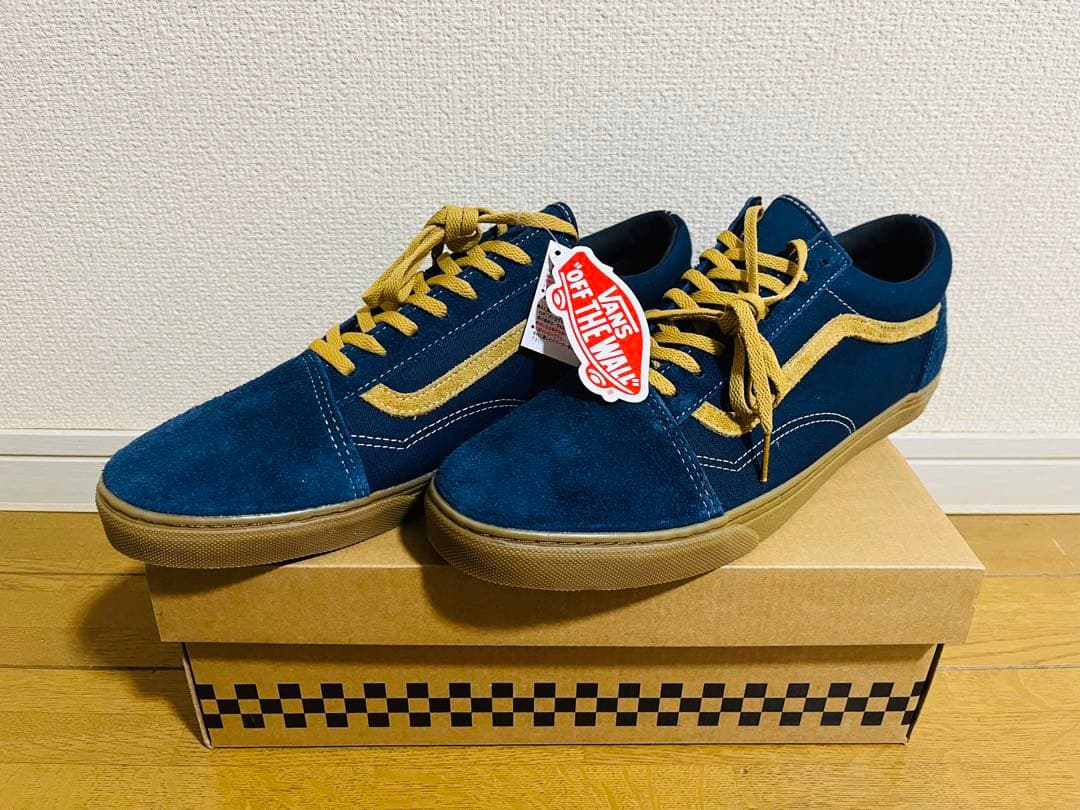 VANS スニーカー　オールドスクール　ガムソール　ネイビー　23.5cm