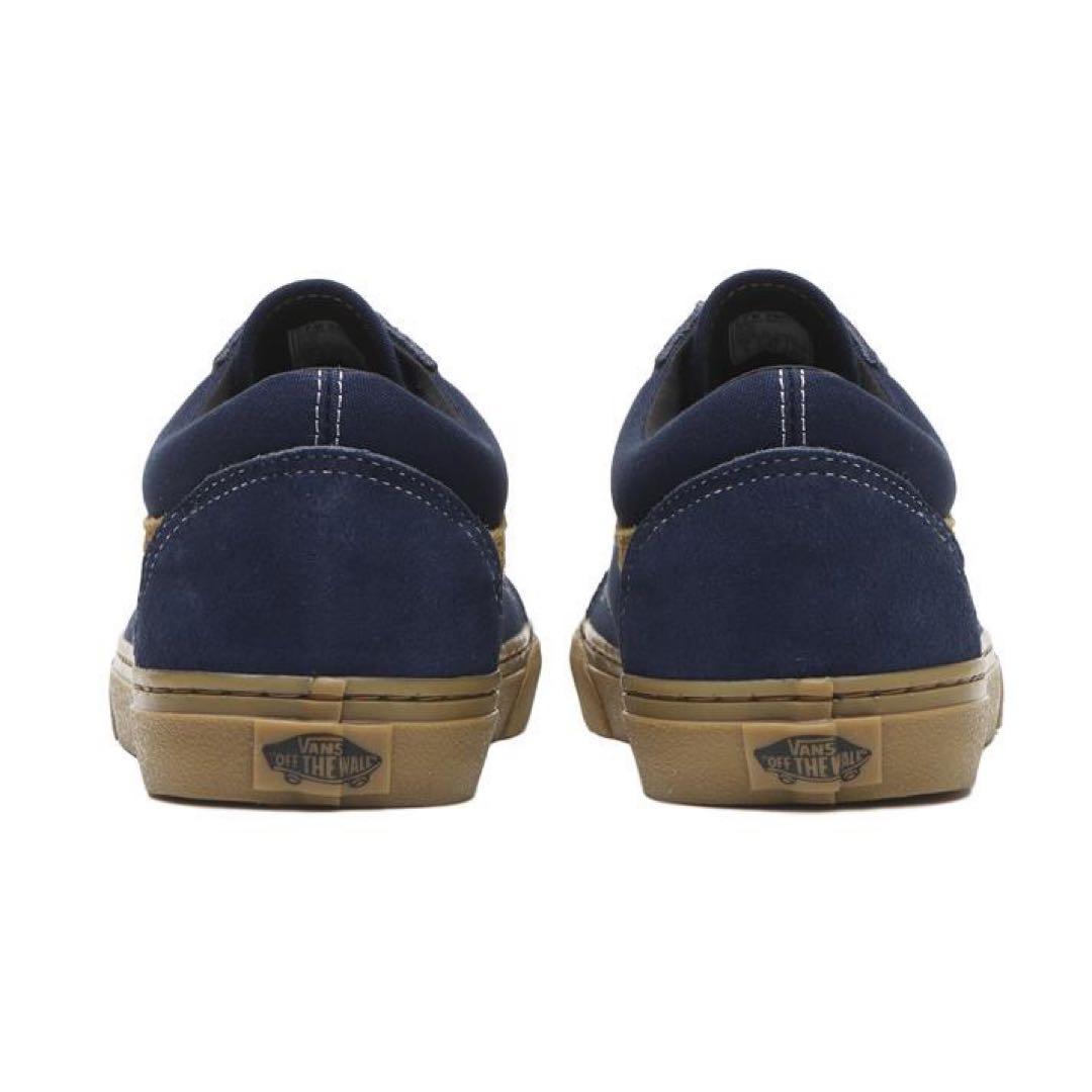 VANS スニーカー　オールドスクール　ガムソール　ネイビー　23.5cm