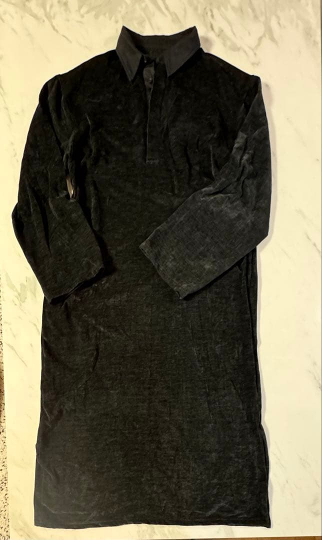 CITYSHOP ポロシャツワンピース　黒　ロングワンピース　シティーショップ