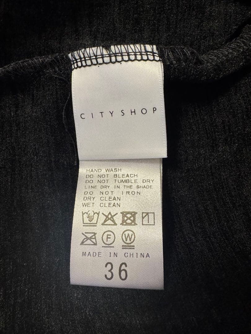 CITYSHOP ポロシャツワンピース　黒　ロングワンピース　シティーショップ